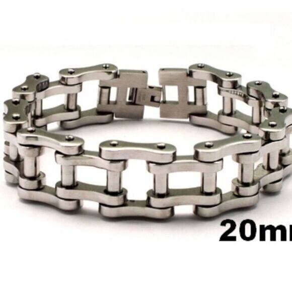 New stainless steel bike chain bracelet. 8.5‎